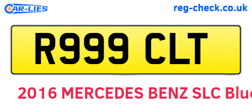 R999CLT are the vehicle registration plates.