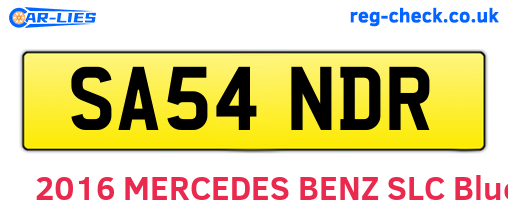 SA54NDR are the vehicle registration plates.