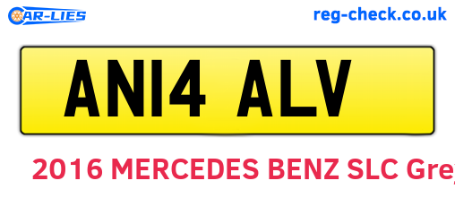 AN14ALV are the vehicle registration plates.