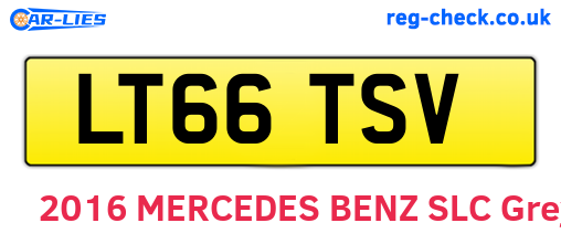 LT66TSV are the vehicle registration plates.