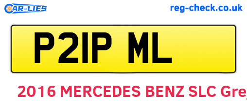 P21PML are the vehicle registration plates.