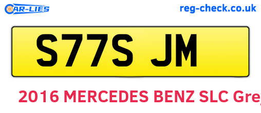 S77SJM are the vehicle registration plates.