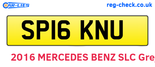 SP16KNU are the vehicle registration plates.