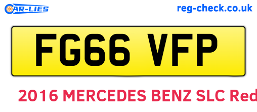 FG66VFP are the vehicle registration plates.