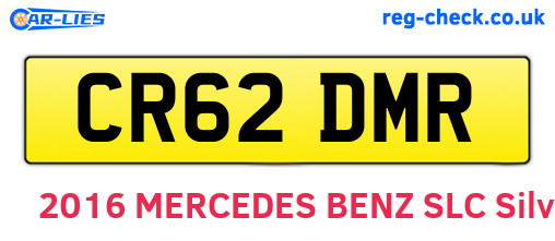 CR62DMR are the vehicle registration plates.