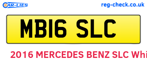 MB16SLC are the vehicle registration plates.