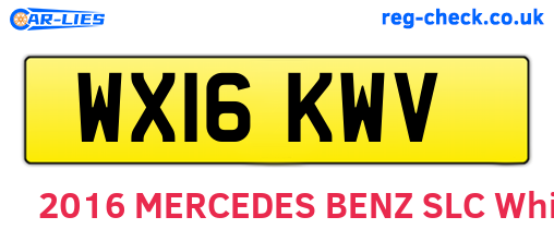 WX16KWV are the vehicle registration plates.