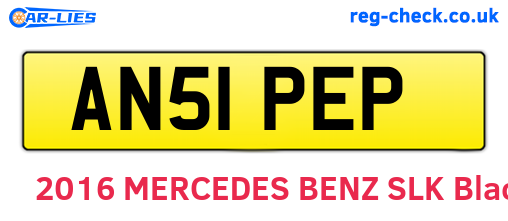 AN51PEP are the vehicle registration plates.