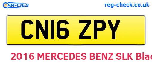 CN16ZPY are the vehicle registration plates.