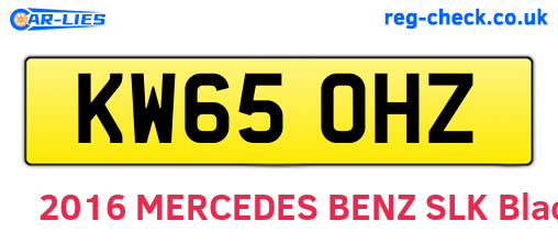 KW65OHZ are the vehicle registration plates.