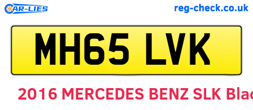 MH65LVK are the vehicle registration plates.