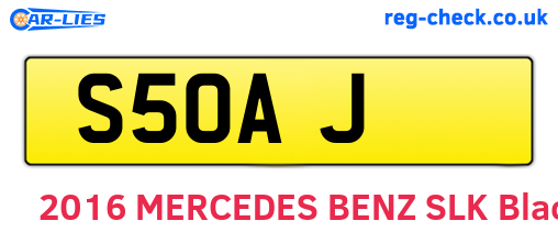 S5OAJ are the vehicle registration plates.