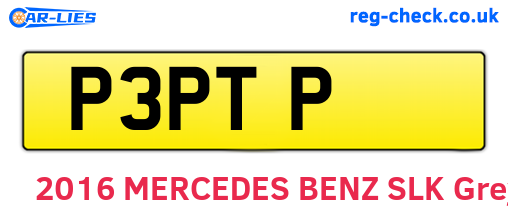 P3PTP are the vehicle registration plates.