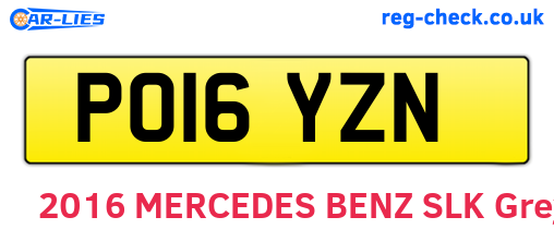 PO16YZN are the vehicle registration plates.