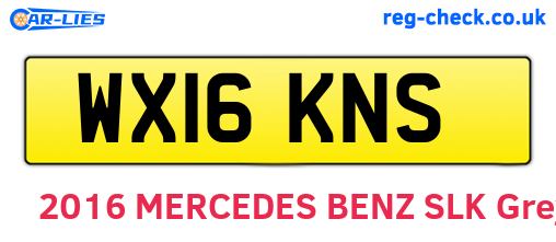 WX16KNS are the vehicle registration plates.