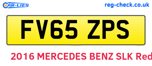 FV65ZPS are the vehicle registration plates.