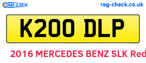 K200DLP are the vehicle registration plates.