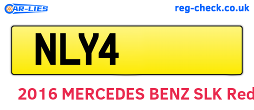 NLY4 are the vehicle registration plates.