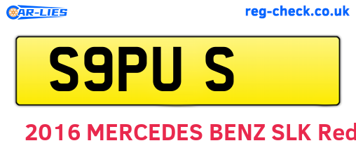 S9PUS are the vehicle registration plates.