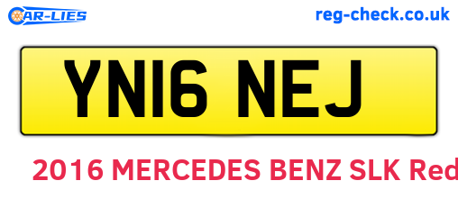 YN16NEJ are the vehicle registration plates.