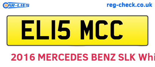 EL15MCC are the vehicle registration plates.