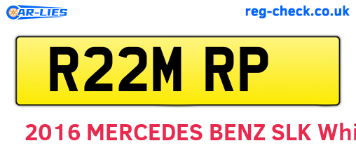 R22MRP are the vehicle registration plates.