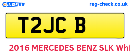 T2JCB are the vehicle registration plates.
