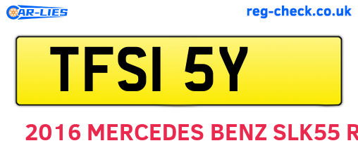 TFS15Y are the vehicle registration plates.