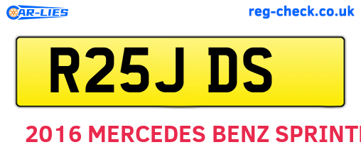 R25JDS are the vehicle registration plates.