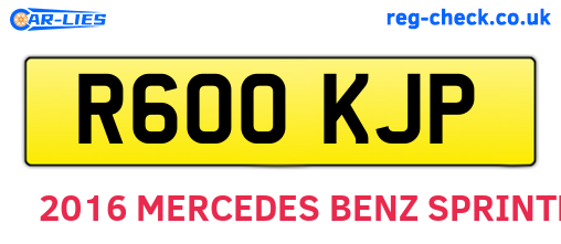 R600KJP are the vehicle registration plates.
