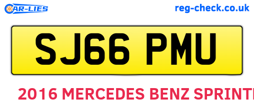 SJ66PMU are the vehicle registration plates.