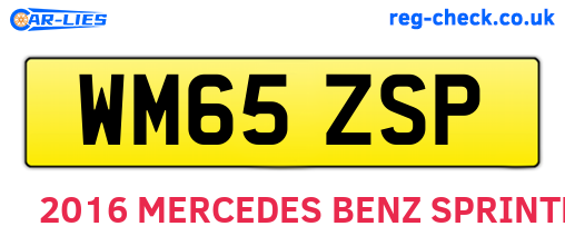 WM65ZSP are the vehicle registration plates.