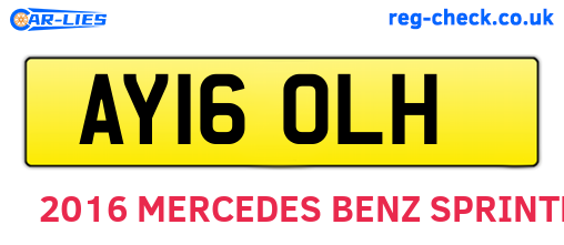 AY16OLH are the vehicle registration plates.