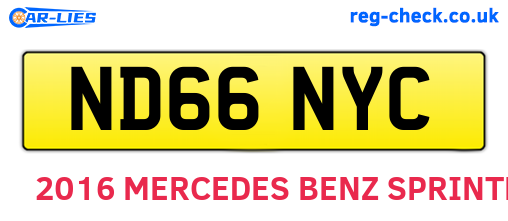 ND66NYC are the vehicle registration plates.