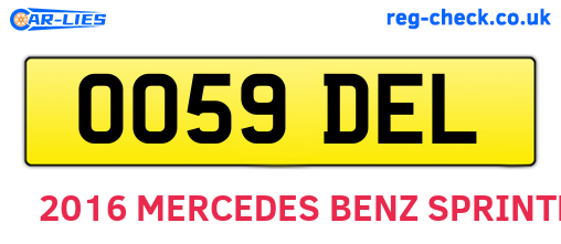 OO59DEL are the vehicle registration plates.