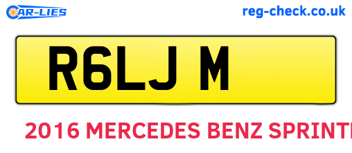 R6LJM are the vehicle registration plates.