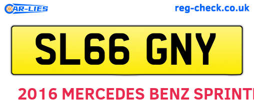 SL66GNY are the vehicle registration plates.