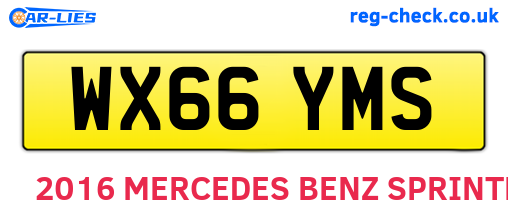 WX66YMS are the vehicle registration plates.