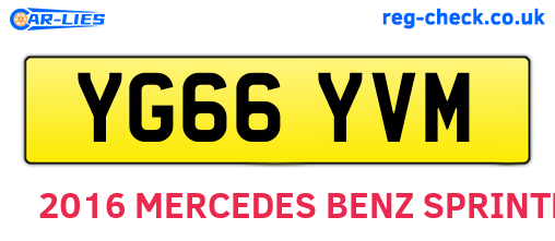 YG66YVM are the vehicle registration plates.