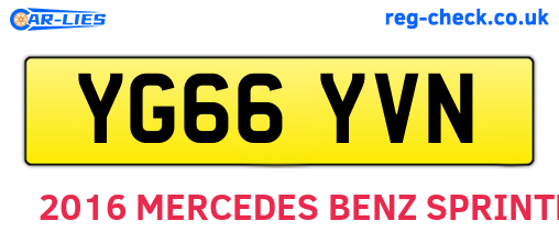 YG66YVN are the vehicle registration plates.