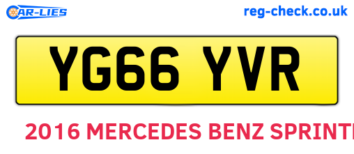 YG66YVR are the vehicle registration plates.