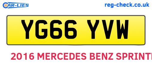 YG66YVW are the vehicle registration plates.