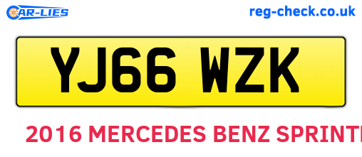 YJ66WZK are the vehicle registration plates.