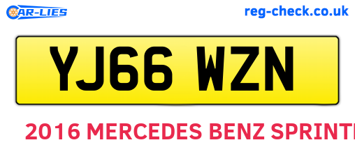 YJ66WZN are the vehicle registration plates.