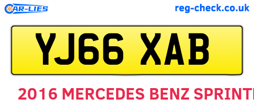 YJ66XAB are the vehicle registration plates.