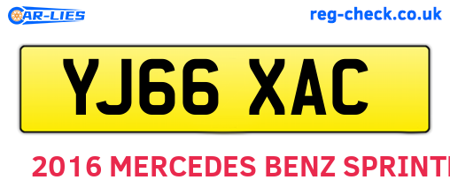 YJ66XAC are the vehicle registration plates.