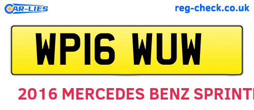 WP16WUW are the vehicle registration plates.