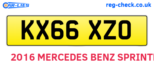 KX66XZO are the vehicle registration plates.