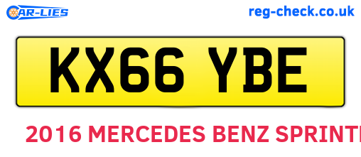 KX66YBE are the vehicle registration plates.