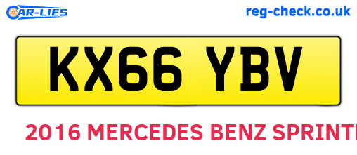 KX66YBV are the vehicle registration plates.